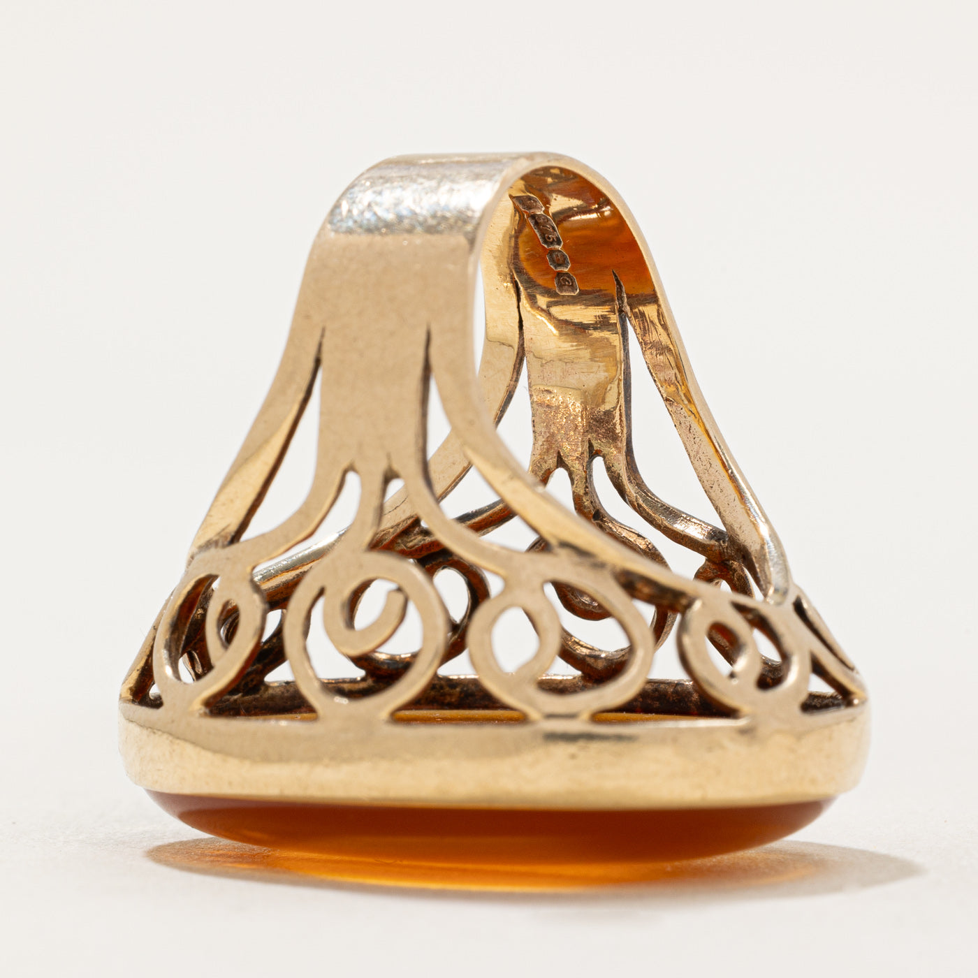 22.00ct Carnelian Agate Cocktail Ring - Size 6 | Elegant Statement Jewelry for Evening Parties, Weddings & Special Occasions