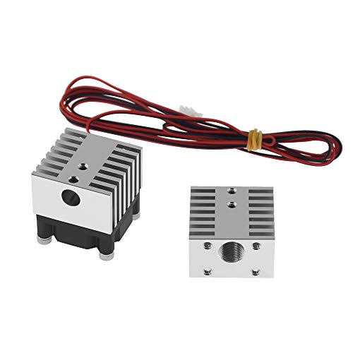 High-Performance CoCocina Aluminum Alloy Dual Head Heatsink V6 - Silver Cooling Block for 3D Printers | Efficient Heat Dissipation for Long Printing Sessions