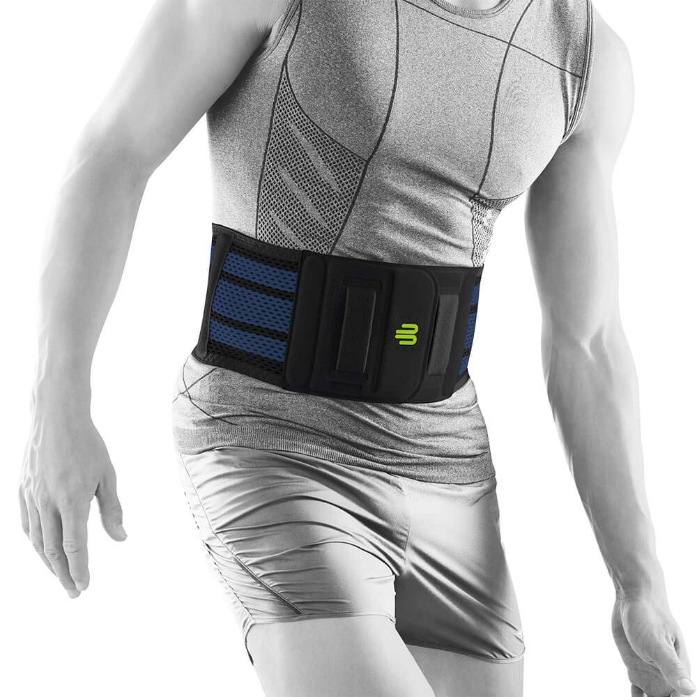 Bauerfeind Sports Back Support Brace - Breathable Compression Belt with Massage Nubs - Anatomic Contoured Back Panel - Air Knit Fabric (Durable & Washable) - Ideal for Weightlifting, Golf, Tennis & Back Pain Relief