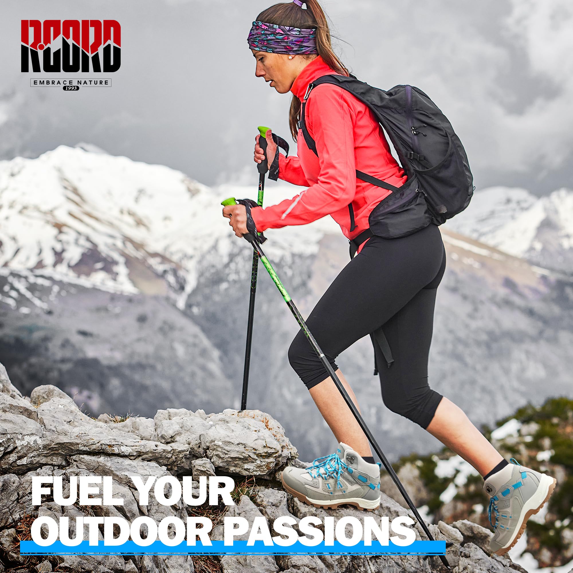Waterproof Non-Slip Women's Hiking Boots - Lightweight Comfortable Outdoor Walking Shoes for Trail, Camping & Trekking | R CORD Women's Hiking Footwear