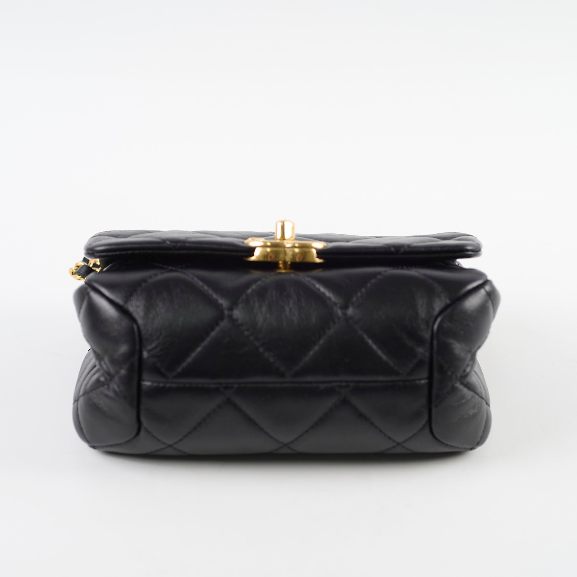 Chanel Mini Flap Bag with Top Handle Black 22A Microchipped - Luxury Crossbody Bag for Women | Perfect for Date Night, Parties & Special Occasions