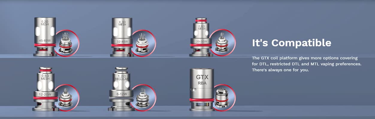 Vaporesso GTX 0.3ohm Mesh Replacement Coils - Compatible with GEN PT60, GEN PT80S, LUXE X, LUXE XR & XR MAX Kits - No Nicotine or E-Liquid Included - Perfect for Vaping Enthusiasts & Cloud Chasers