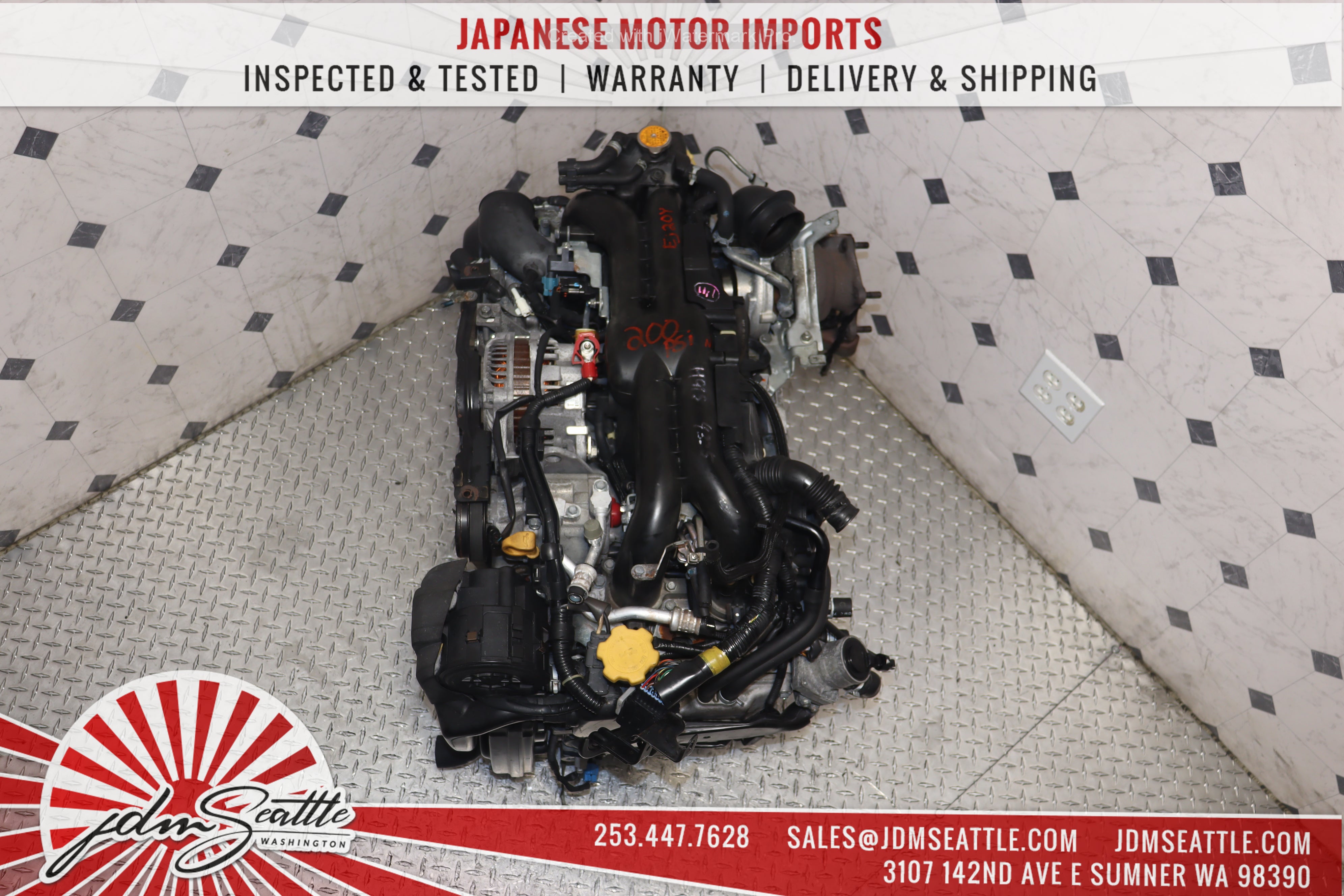 JDM EJ20Y DUAL AVCS 2.0L Engine for 2008-2014 Subaru Impreza WRX & Forester - Direct Replacement for 2.5L EJ255 - Performance Upgrade for Off-Road & Street Racing