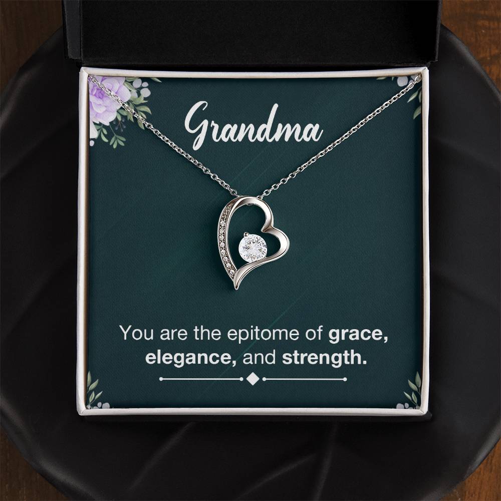 Beautiful Heart Necklace for Grandma - Thoughtful Gift from Grandkids - Perfect for Birthdays, Mother's Day & Family Celebrations