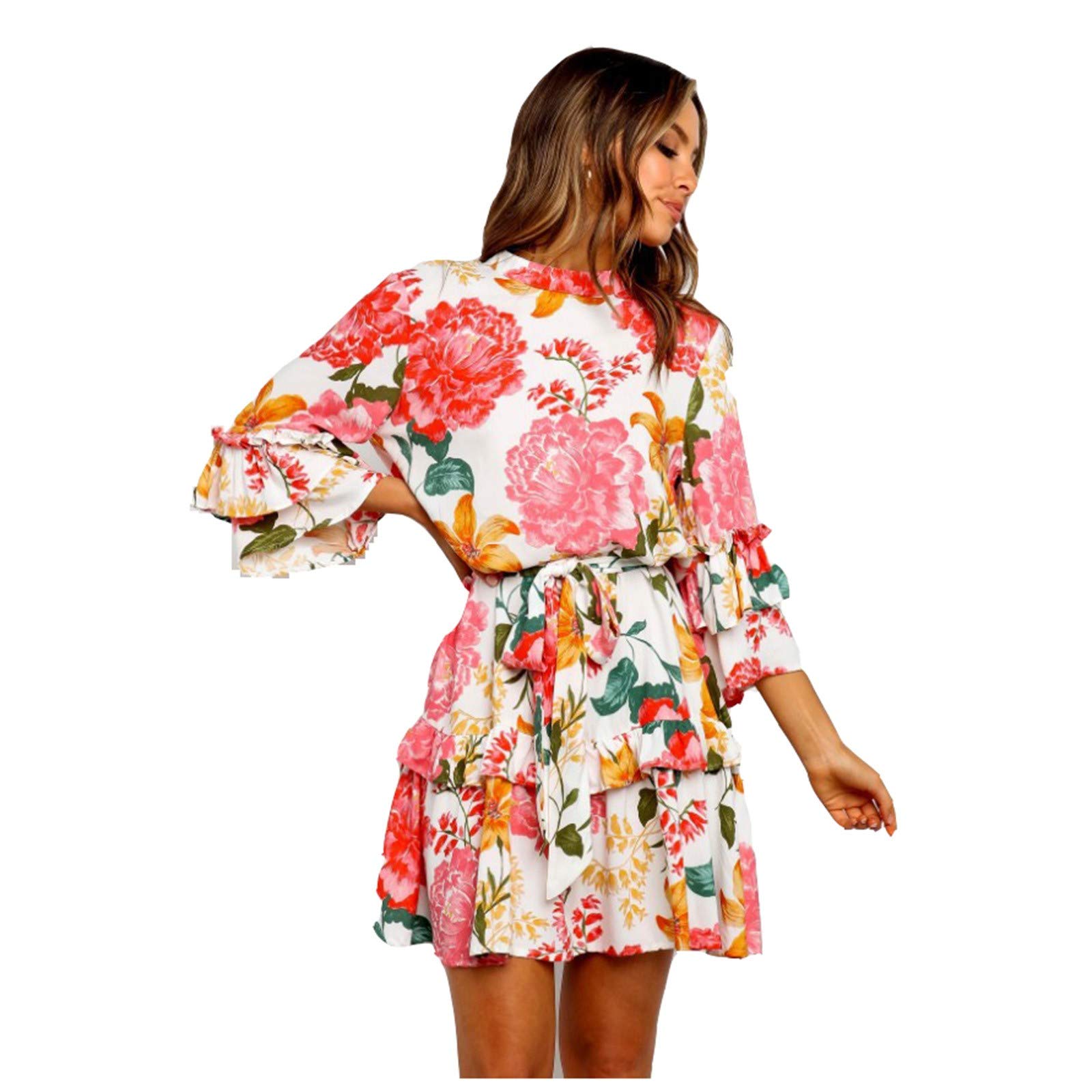 Stylish Polyester Midi Dress for Women - Comfortable O-Neck Casual Outfit | Perfect for Daily Wear, Office, and Weekend Outings