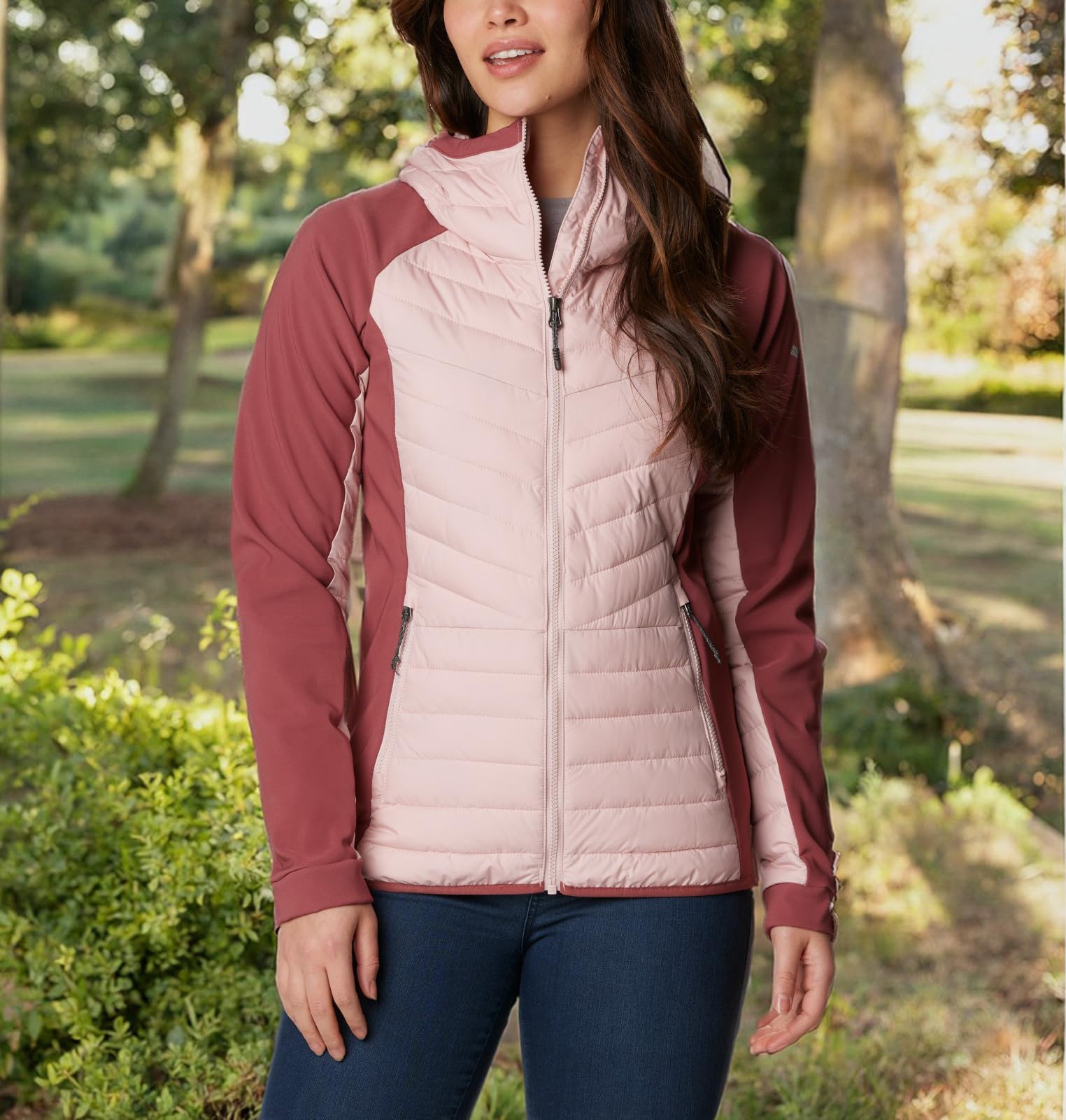 Columbia Women's Powder Lite Hybrid Hooded Jacket - Lightweight Waterproof Winter Jacket for Skiing, Hiking & Outdoor Activities