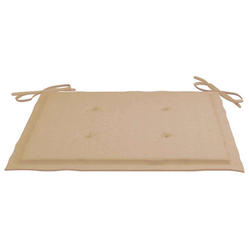 6-Piece Beige Garden Chair Cushions Set - 19.7