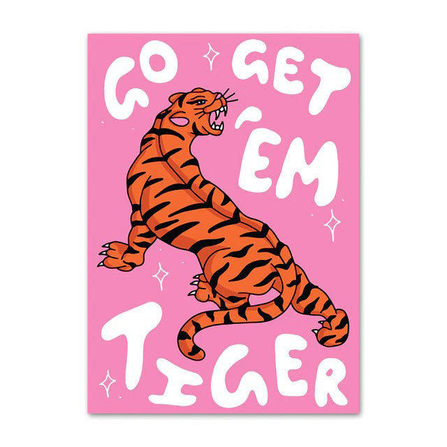 Trendy Hot Pink Girly Canvas Posters - Aesthetic Wall Art for Teen Girls' Bedroom & Dorm Room Decor