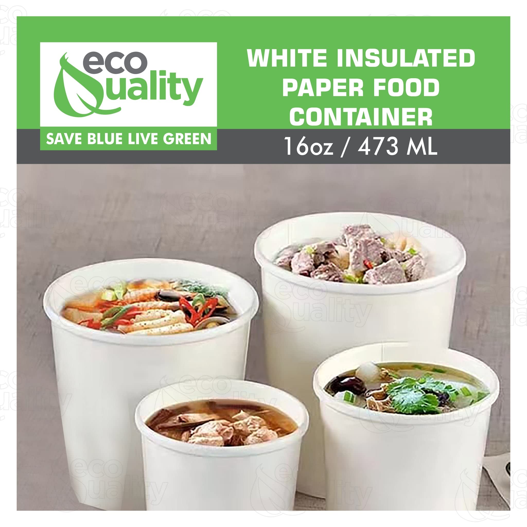 Eco-Friendly 16oz Disposable White Paper Soup Bowls - Microwave & Freezer Safe Takeout Containers for Ice Cream, Frozen Yogurt, Desserts & Food Storage (Pack of 200) - Perfect for Parties, Catering & Restaurants