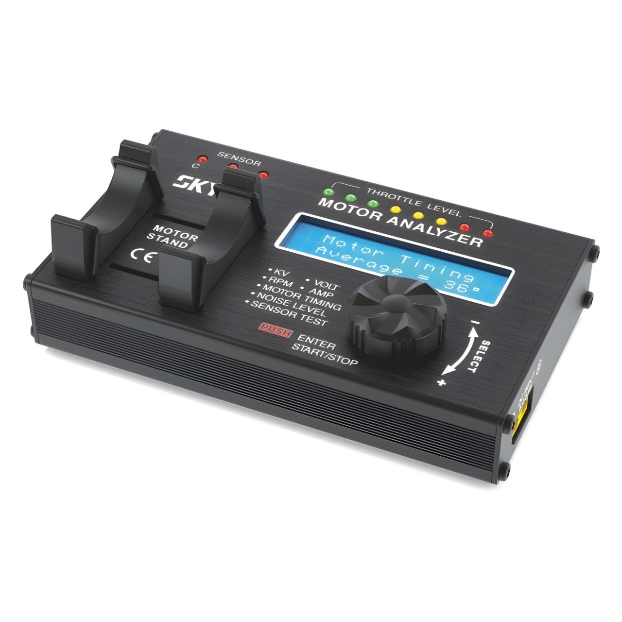 SkyRC Brushless Motor Analyzer - Precise KV, RPM & Timing Measurement Tool with Hall Sensor Check, 2x16 LCD Display | Perfect for RC Cars, Drones & DIY Hobby Projects