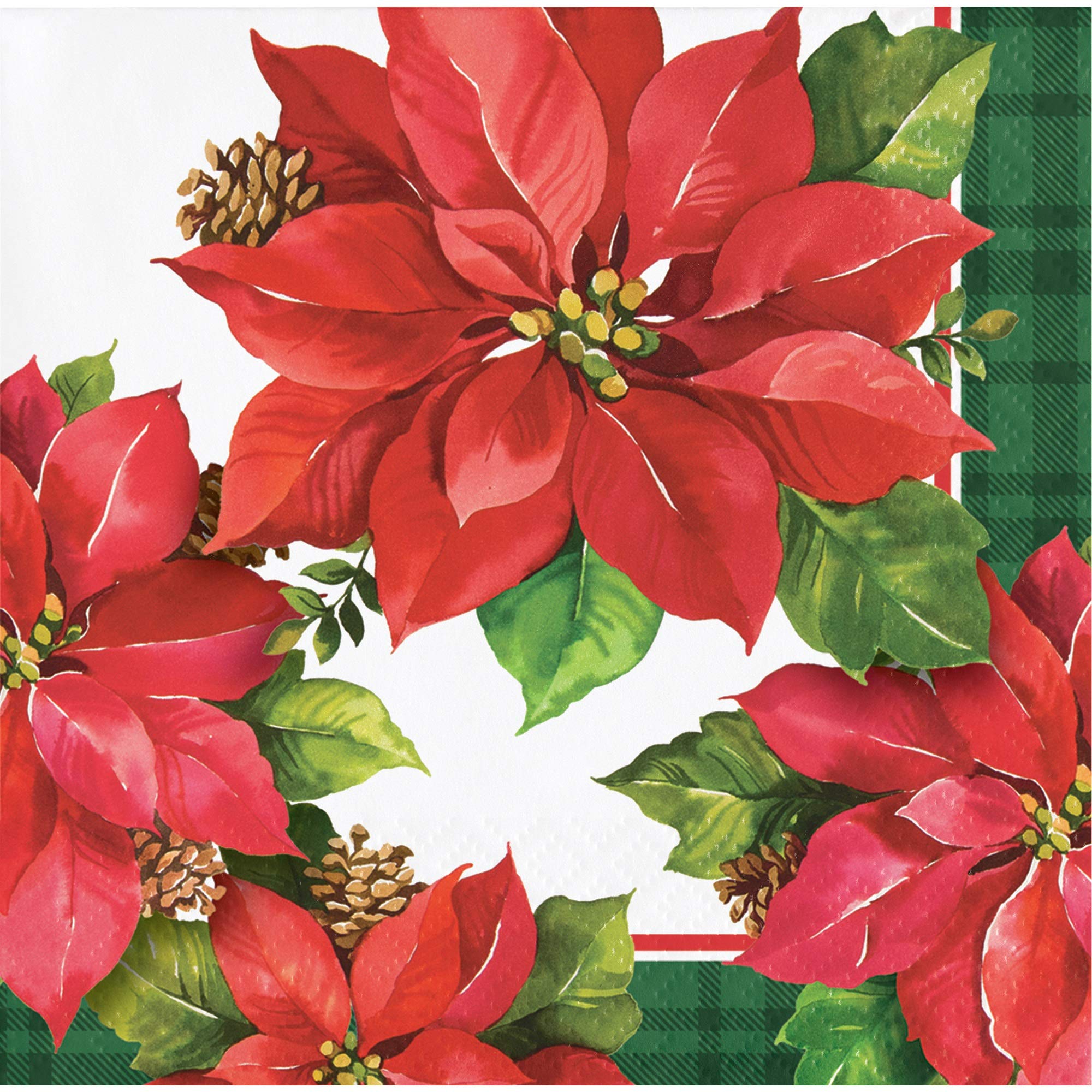 Creative Converting Beverage Napkins - 50 Pack, Premium Quality Red Cocktail Napkins for Parties, Weddings & Home Entertaining - Absorbent & Decorative Paper Napkins