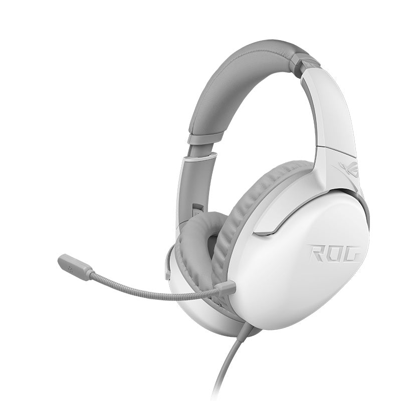 ASUS ROG Strix GO Core USB Gaming Headset with Noise Cancelling Mic - Moonlight White Edition | PC, PS4, PS5, Nintendo Switch Compatible | Perfect for FPS, MOBA & Streaming Games