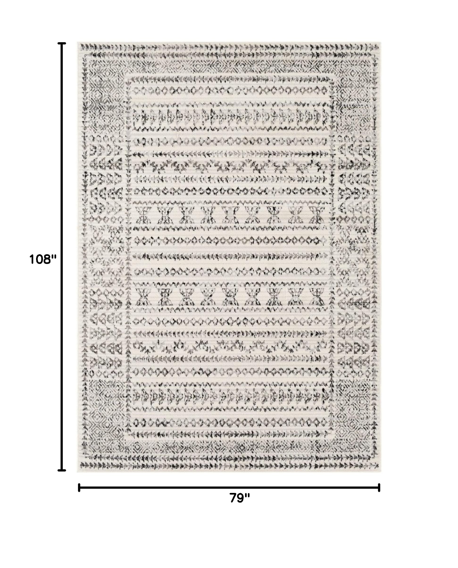 Mark&Day 6x9 Nederwoud Light Gray Area Rug - Soft Modern Carpet for Living Room, Bedroom, Kitchen - 6'7