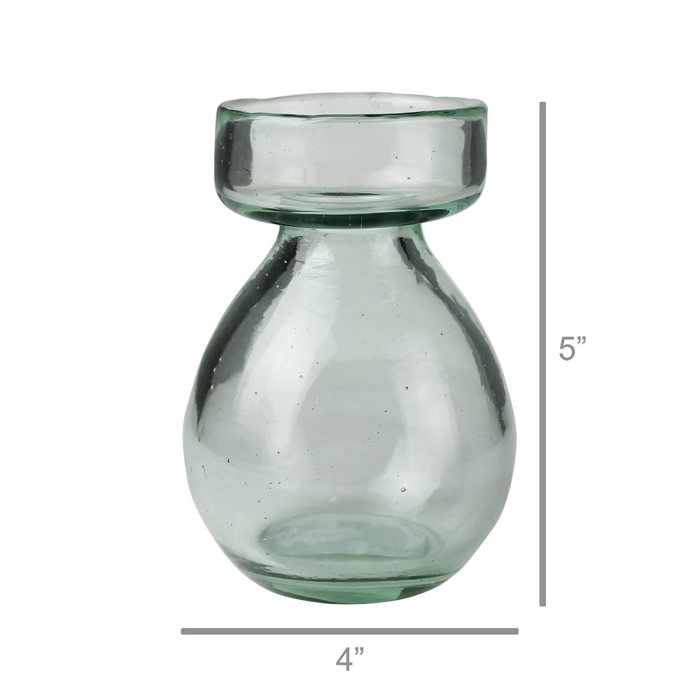 HomArt Recycled Glass Bulb Vase - Clear 1-Pack | Eco-Friendly Home Decor for Centerpieces, Wedding Decor & Gift Packaging