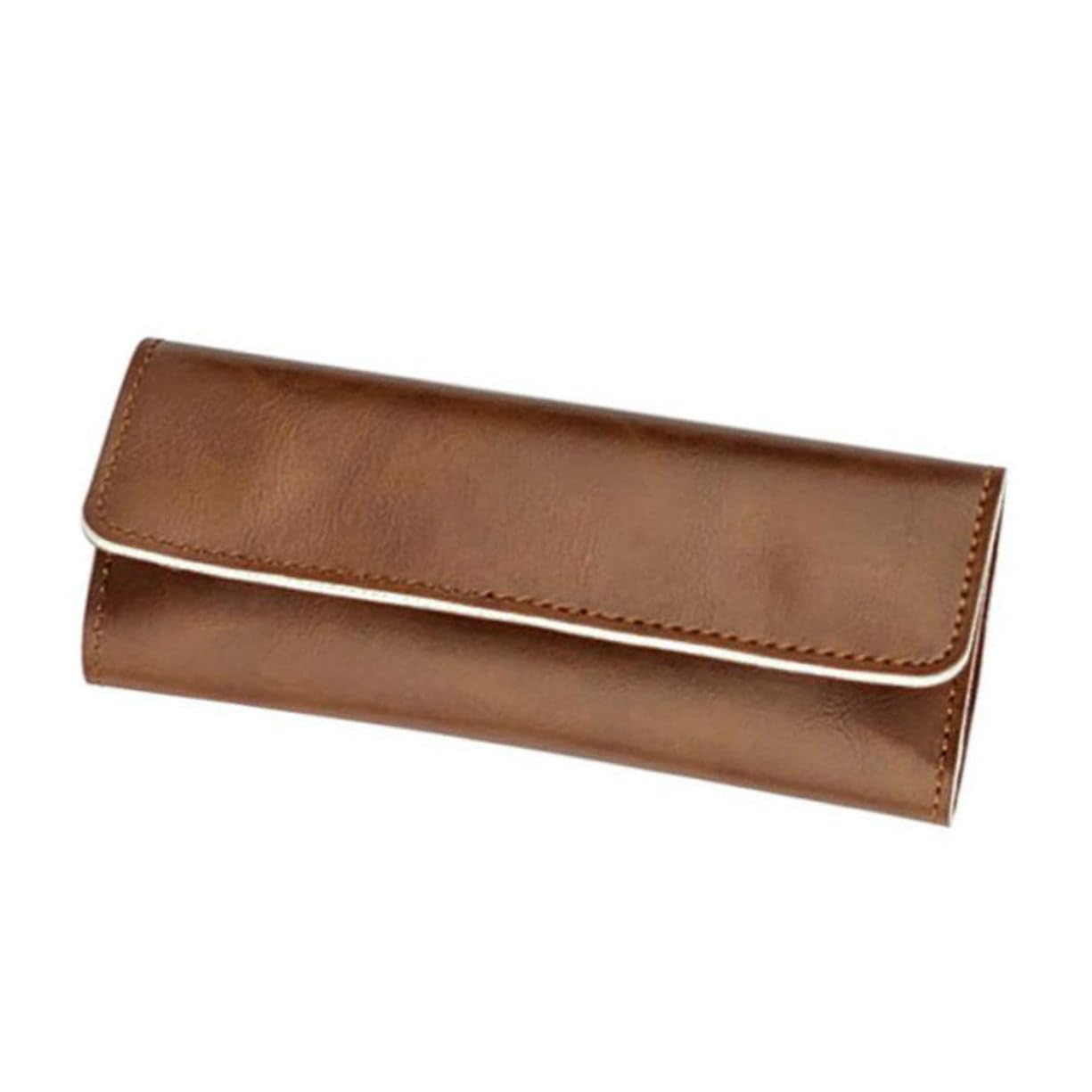 1PC Brown PU Makeup Organizer Bag - Waterproof Travel Storage Case for Eyelash Extensions, Tweezers & Makeup Accessories | Perfect for Lash Techs, Makeup Artists & Travel Use