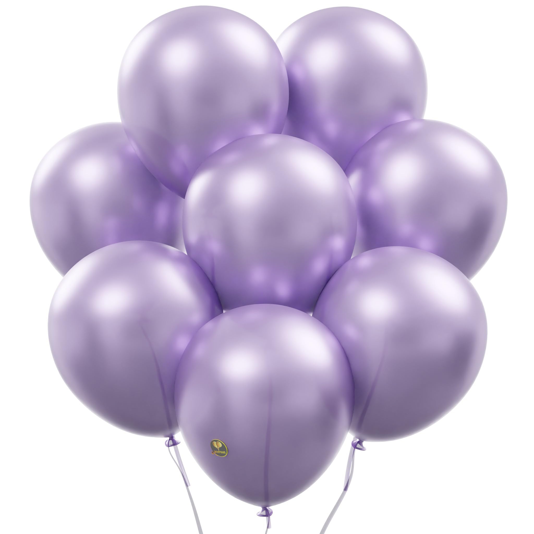 AFTERLOON® 72 Pack Biodegradable 12 Inch Pearlized Lavender Latex Balloons - Extra Strong & Thickened for Helium - Perfect for Baby Showers, Gender Reveals, Weddings, Birthday Parties & Garland Decorations