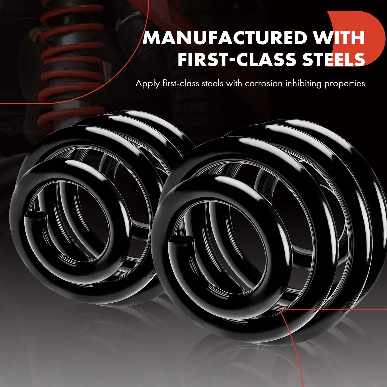 Premium 2-Piece Rear Suspension Coil Spring Set for Jeep Liberty 2002-2007 - Driver & Passenger Side Replacement (Fits Part# 52088696AB, K52088696AB) - Off-Road & Daily Driving Upgrade