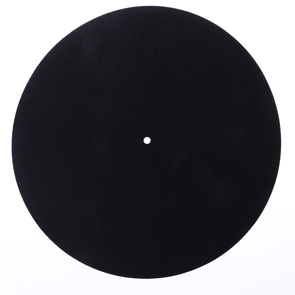 Premium 7-Inch 3mm Felt Anti-Static Turntable Mat for Vinyl Records - Audiophile Slipmat with Anti-Shake Design, Black | Perfect for DJ Mixing, Home Audio Systems & Record Player Protection