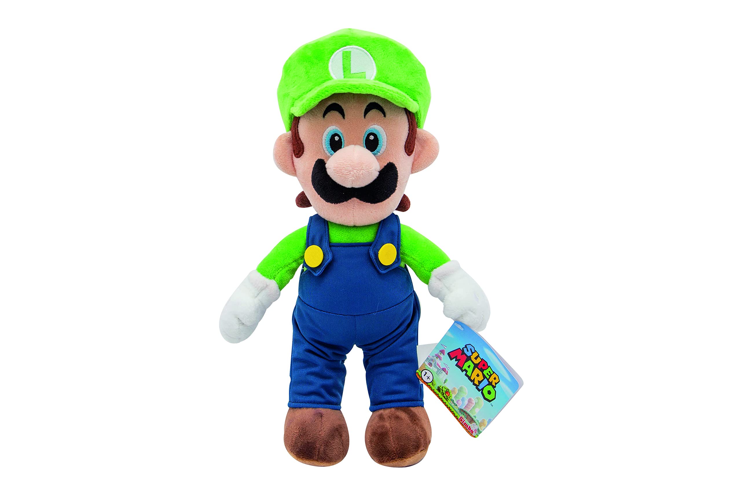 Super Mario Plush Toy Luigi 30cm - Official Nintendo Stuffed Animal for Kids & Collectors - Perfect for Gifts, Room Decor, and Gaming Enthusiasts