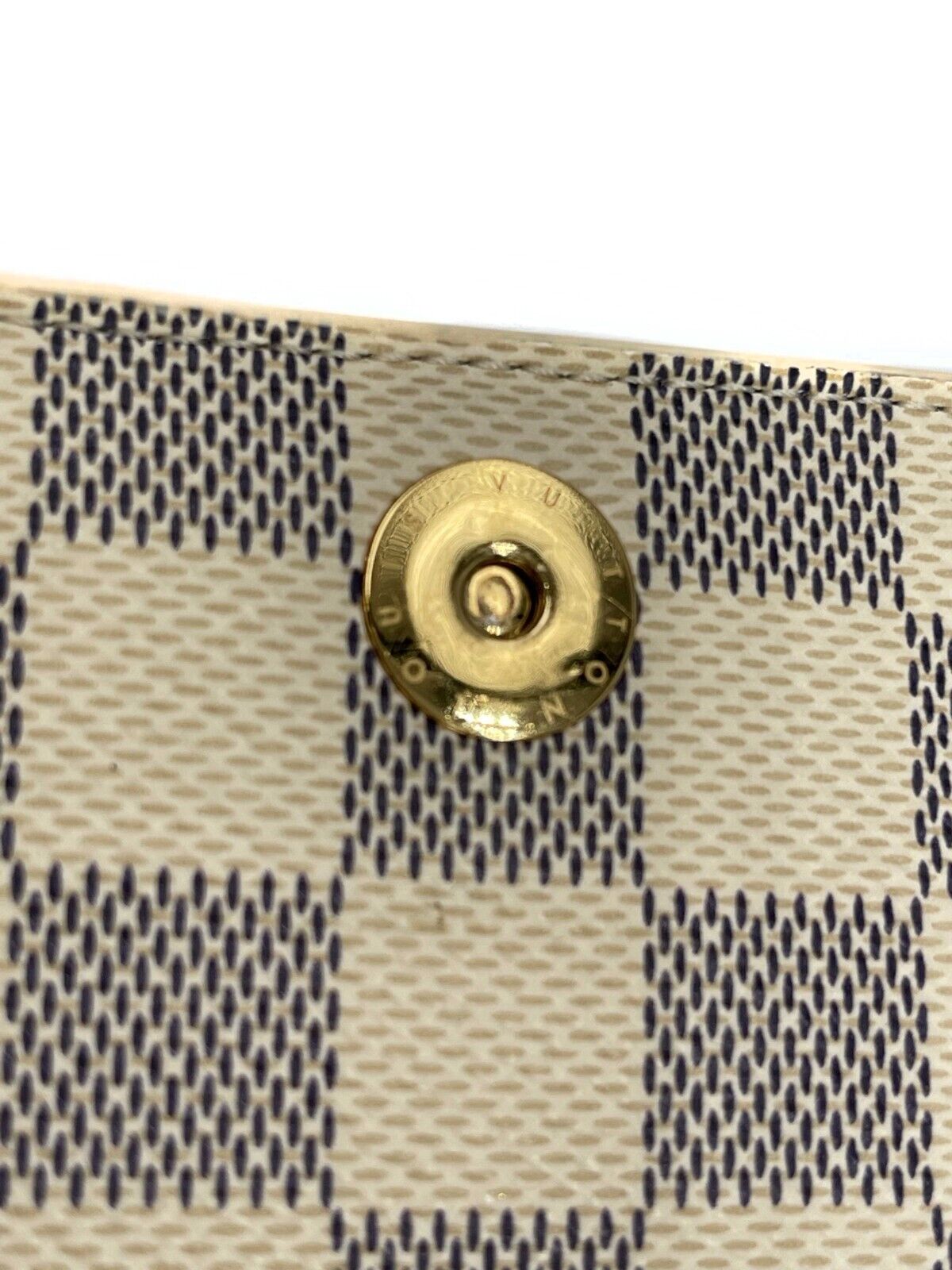 Authentic Louis Vuitton Damier Azur Pochette Crossbody Bag with Chain Strap - Rare Summer Trunks Collection - Perfect for Weekend Getaways, Travel & Everyday Fashion Accessory