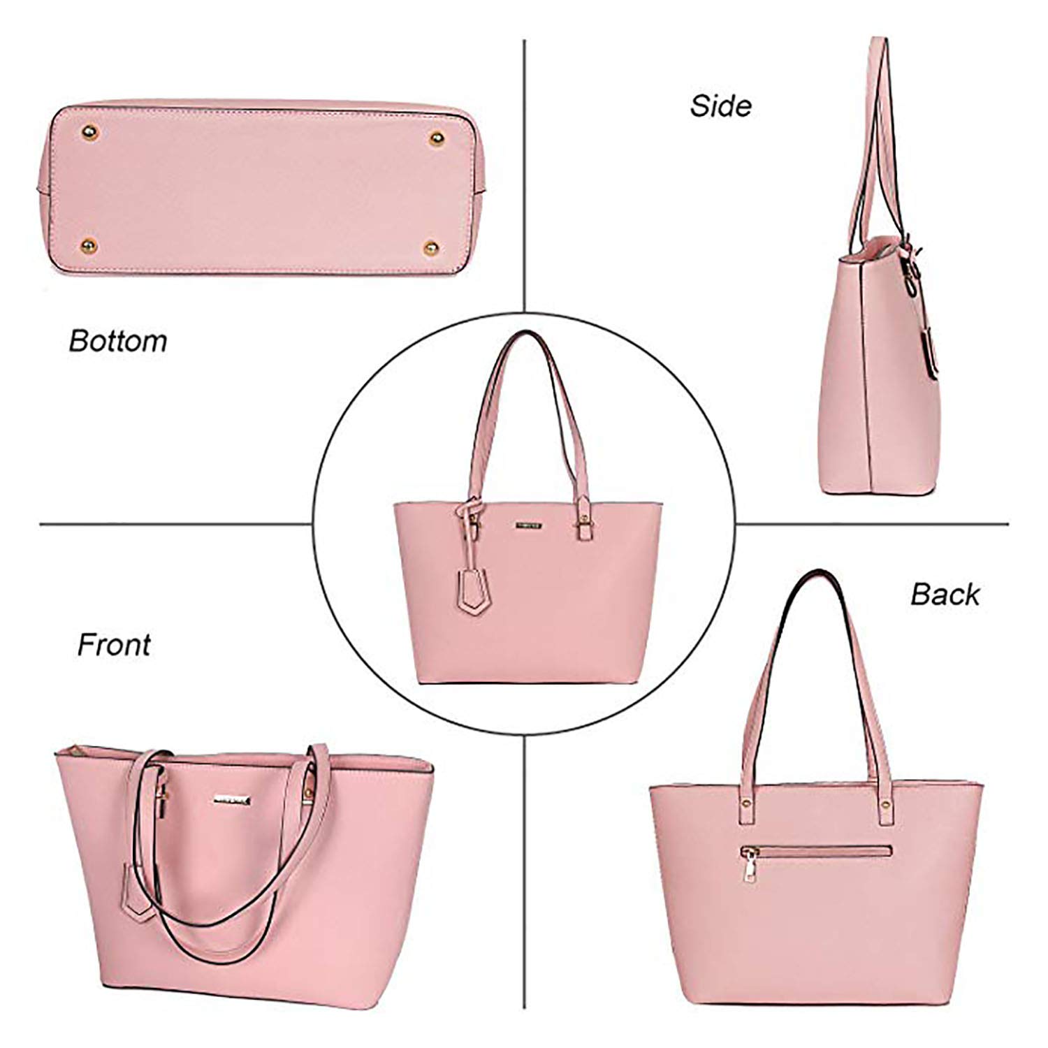 Stylish Women's Handbags Set - Classic Tote, Shoulder Bag, Crossbody Purse & Wallet (4-Piece) | Perfect for Work, Travel & Everyday Use