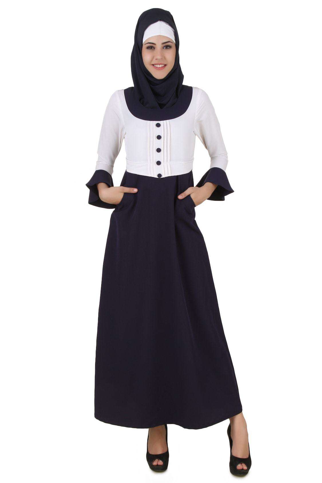 White & Navy Blue