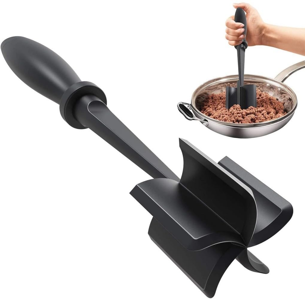 Premium Multifunctional Meat Chopper & Grinder - Heat-Resistant Kitchen Tool for Ground Beef, Turkey & Hamburger Meat | Perfect for Meal Prep, BBQ & Home Cooking