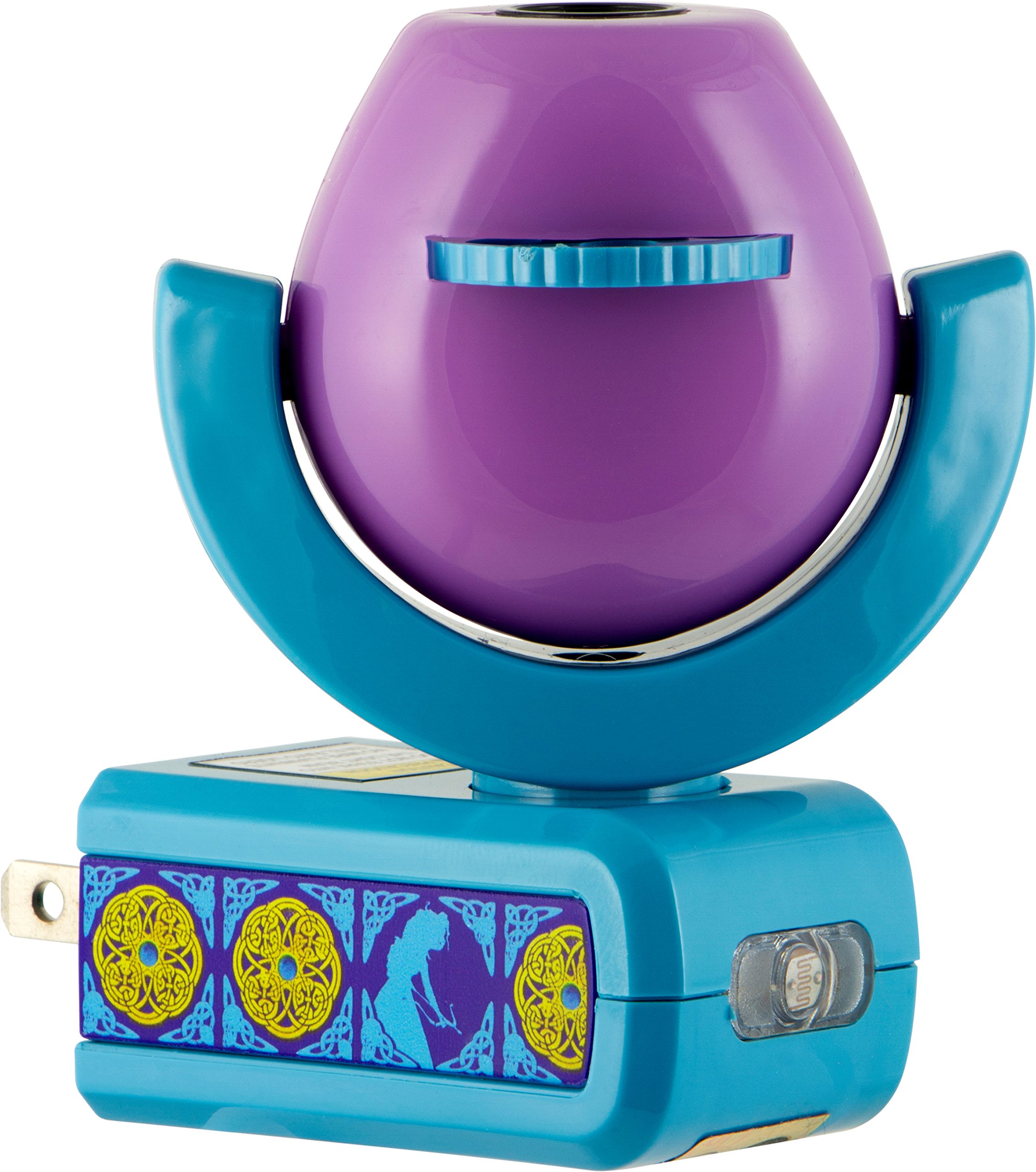 Disney Pixar Brave LED Night Light - 6 Projection Images, Purple & Teal, Auto On/Off with Light Sensor | Perfect for Kids' Bedroom, Nursery, or Playroom Decor