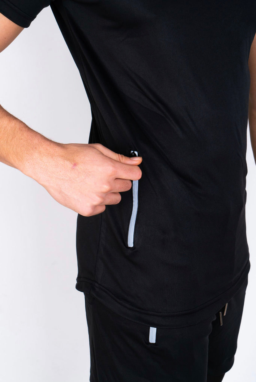 Cerus Black Hybrid Men's T-Shirt - Comfortable & Stylish Casual Wear for Everyday Outfits | Gym, Work, Travel & Lounge