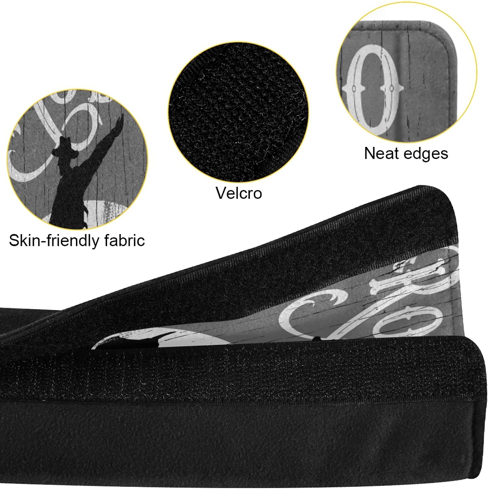 Rodeo Cowboy Riding Bull Desert Cacti Adjustable Car Seat Belt Pad Cover - Universal Shoulder Strap Cushion for Adults & Kids - Comfortable Driving Accessory for Road Trips, Commuting & Long Distance Travel
