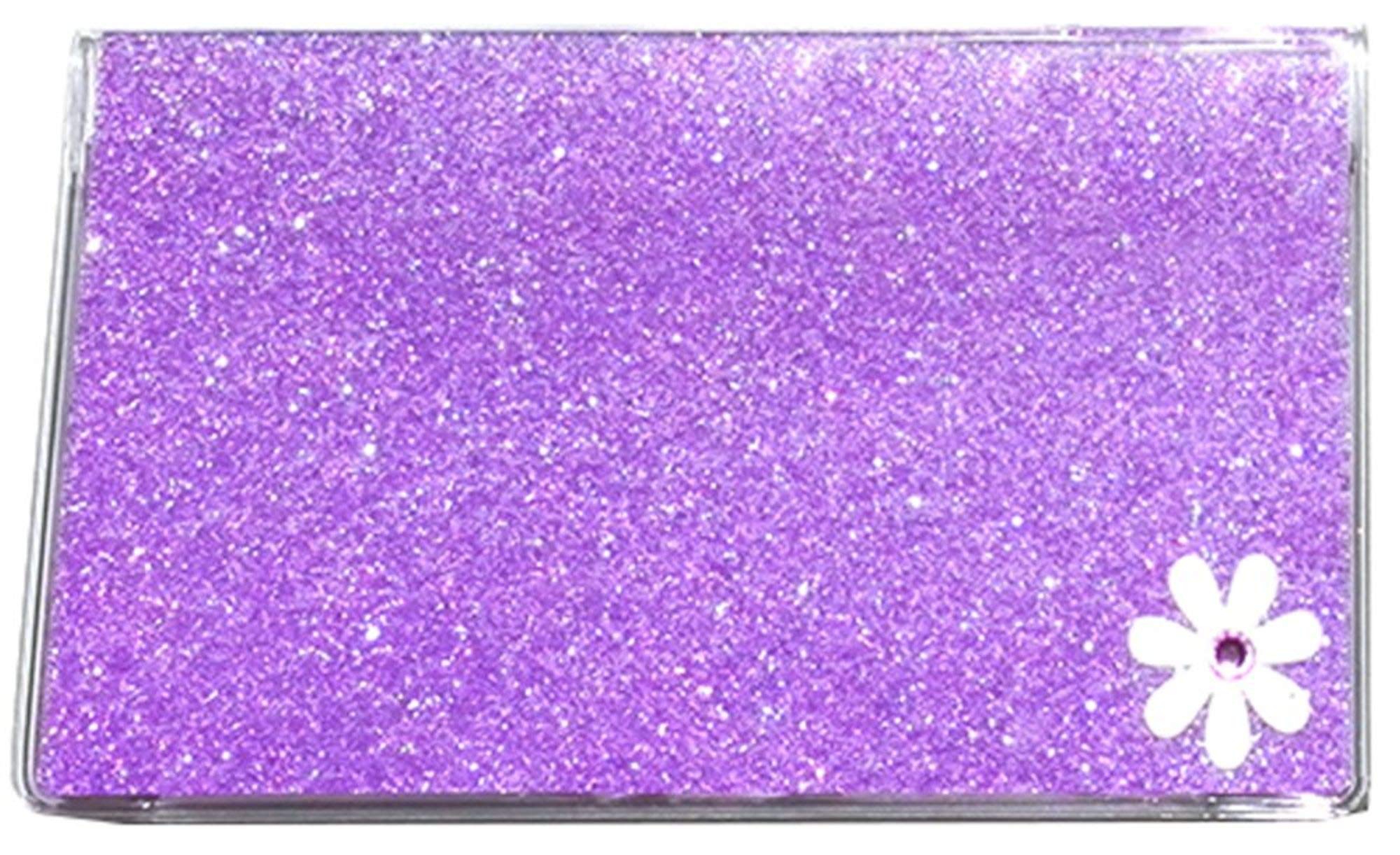 2023-2024-2025 Sparkling Glitter Pocket Planner with Notepad - Purple Lavender & White | Perfect for School, Office & Daily Organization