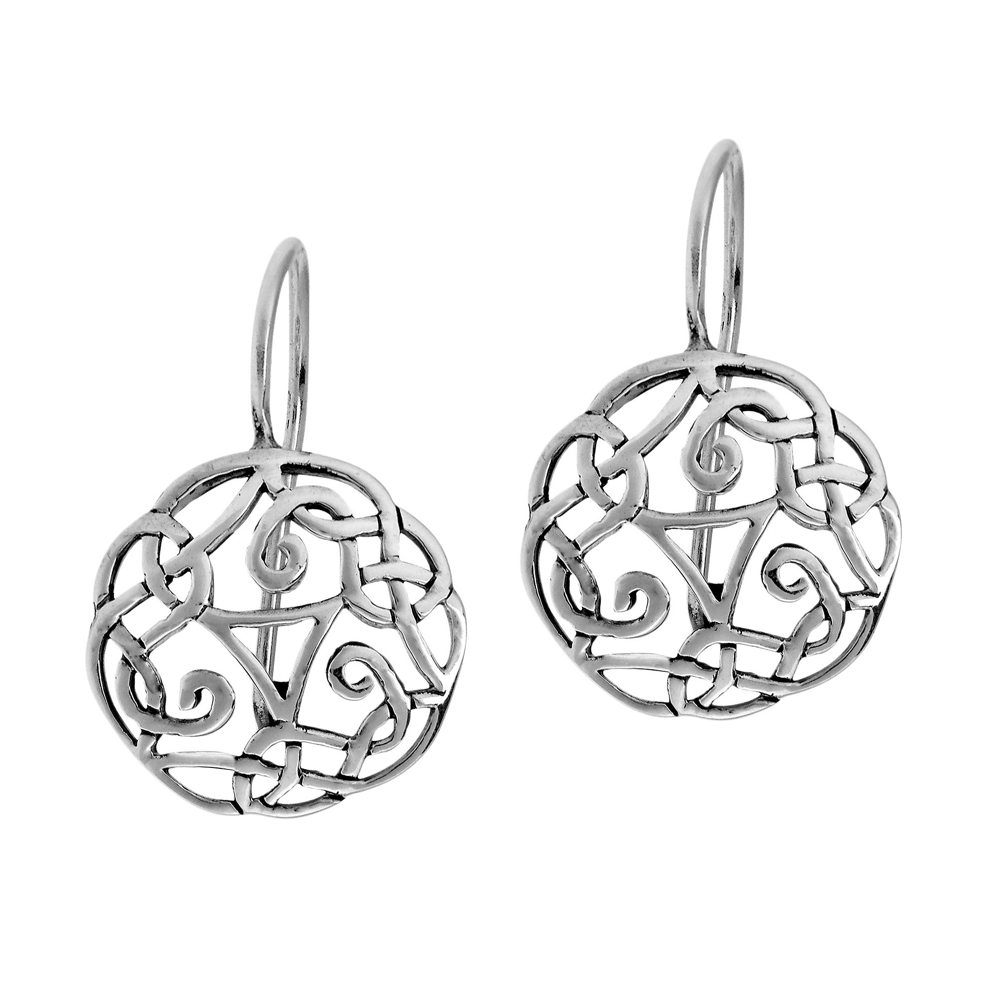 AeraVida Unity Celtic Knot 925 Sterling Silver Hook Earrings for Women - Elegant Vintage Dangle Earrings with Celtic Knot Design, Perfect Gift for Mother’s Day, Anniversary, Wedding & Special Occasions
