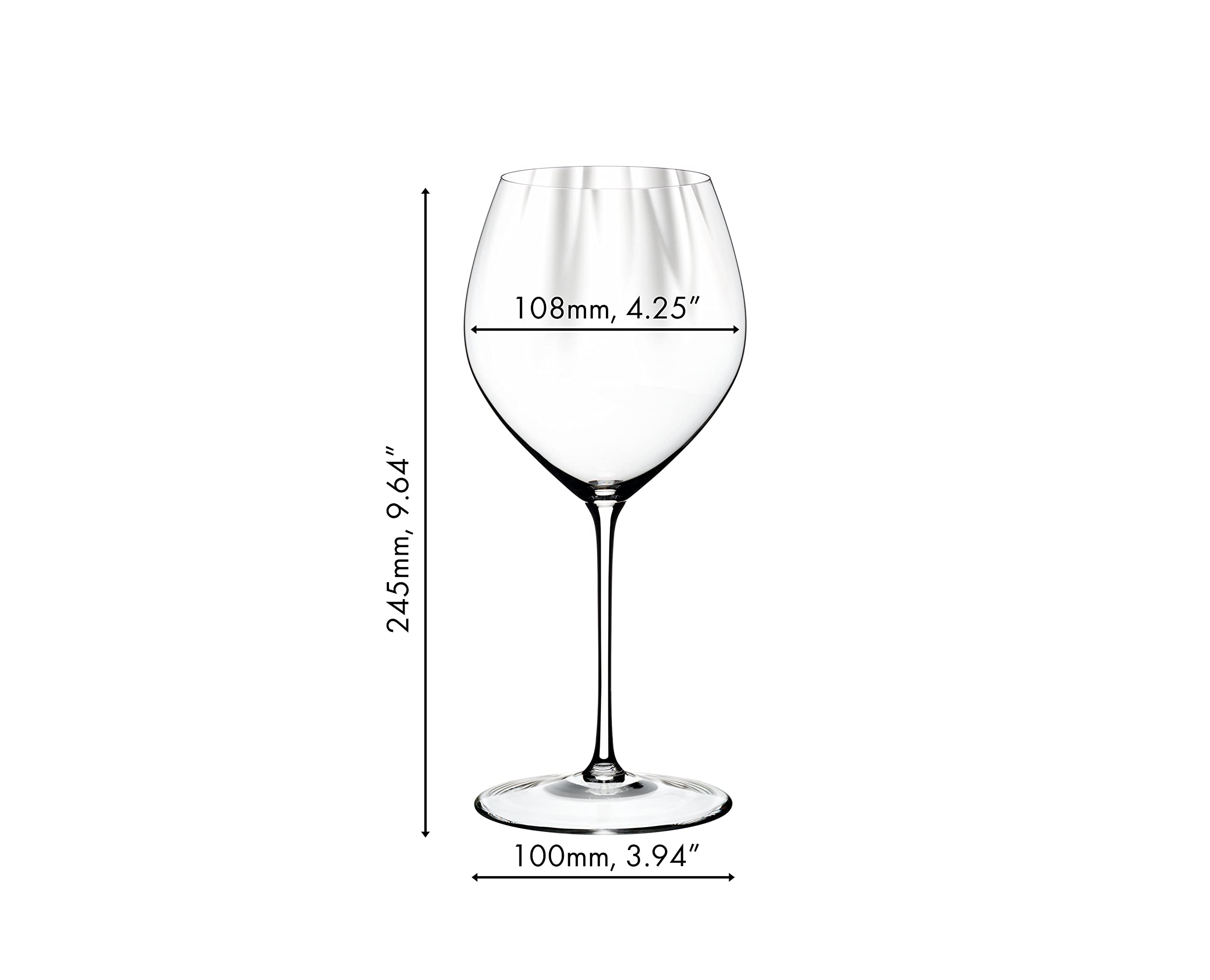Premium Riedel Performance Wine Glasses Set of 4 - Crystal Clear Stemware for Red & White Wine Tasting, Dinner Parties & Gift Giving