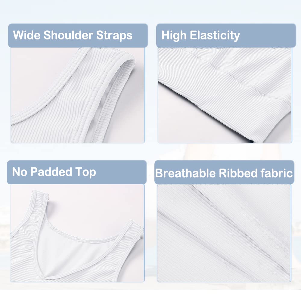 Women's Reversible Ribbed Workout Crop Tank Top - Sleeveless Yoga Shirt for Summer | Perfect for Gym, Running & Casual Wear