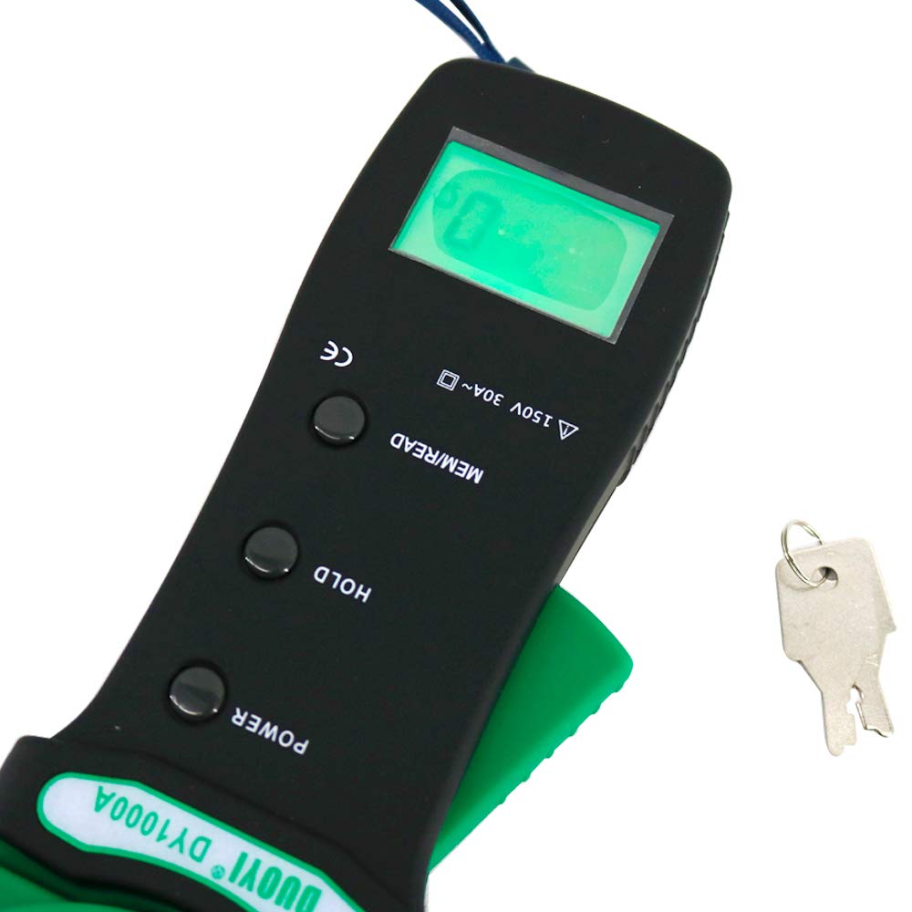 DY1000A Digital Clamp-on Grounding Earth Resistance Tester Meter - Professional Electrical Testing Tool for Home, Industrial & Outdoor Use