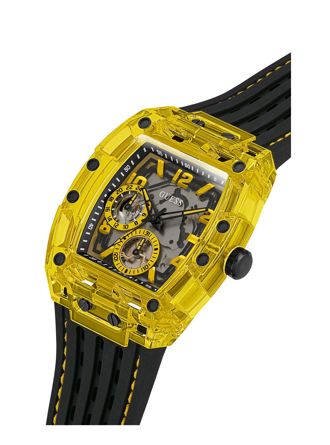 Black & Yellow Phoenix Silicone Watch for Men & Women - Durable, Lightweight & Waterproof - Perfect for Running, Swimming & Outdoor Activities