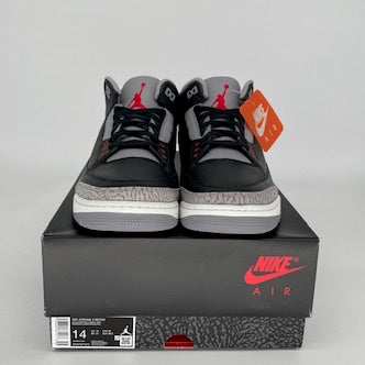 Original Air Jordan 3 Retro 'Black Cement' Men's Basketball Shoes Size 14 (DN3707-010) - Iconic Sneakers for Streetwear & Basketball Performance