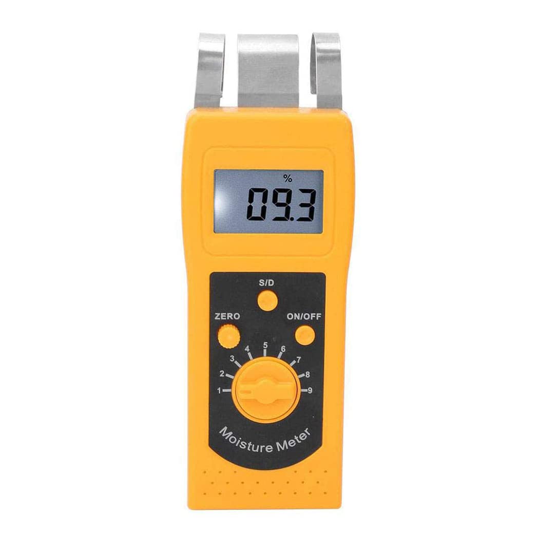 Digital Textile Moisture Meter Tester - 0.0% to 90% Measuring Range for Cotton, Clothes, Yarn & Wool - Perfect for Fabric Quality Control in Textile Manufacturing & Laundry Services