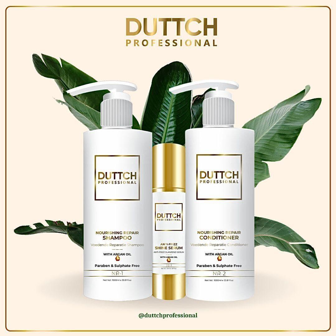 Duttch Professional Nourishing Repair Shampoo for Damaged Hair - 1 Liter | Hydrating & Strengthening Formula for Dry, Brittle Hair | Salon-Quality Treatment at Home