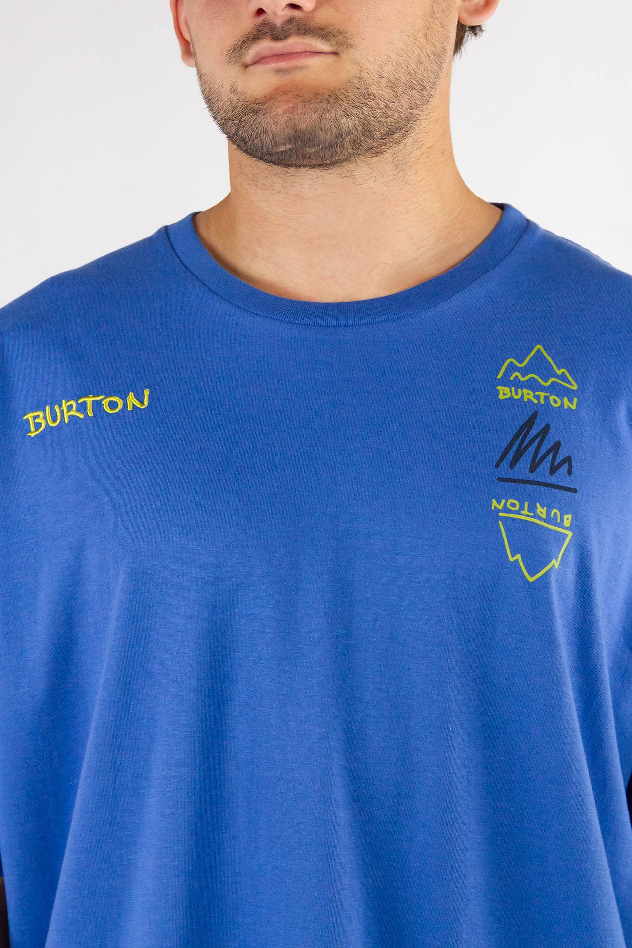 Burton H Mistbow Blue T-Shirt for Men - Lightweight Cotton Casual Tee - Perfect for Everyday Wear, Outdoors & Travel