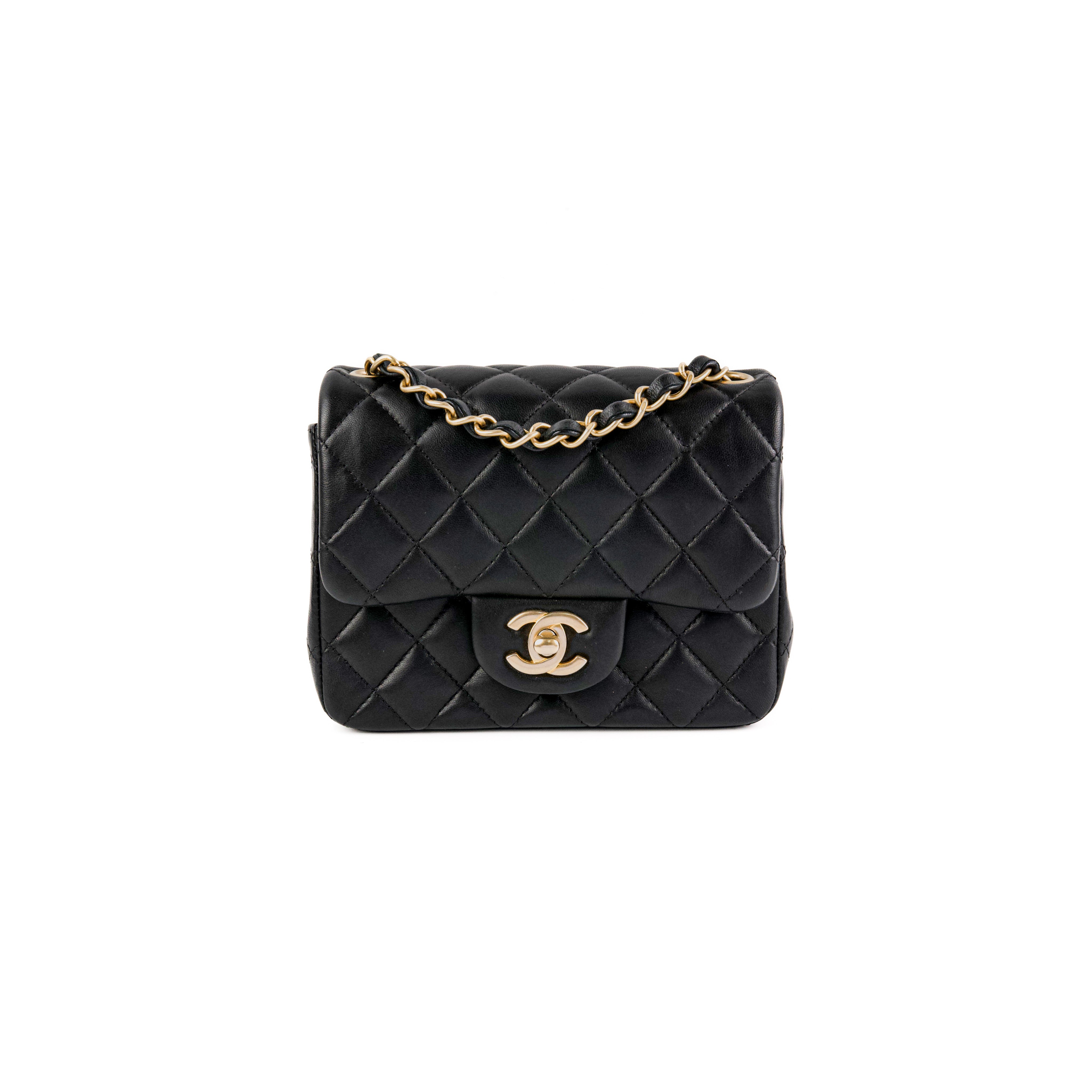 Chanel 19S Mini Square Bag Black - Luxury Small Crossbody Purse for Women | Perfect for Evening Parties, Date Nights & Special Occasions