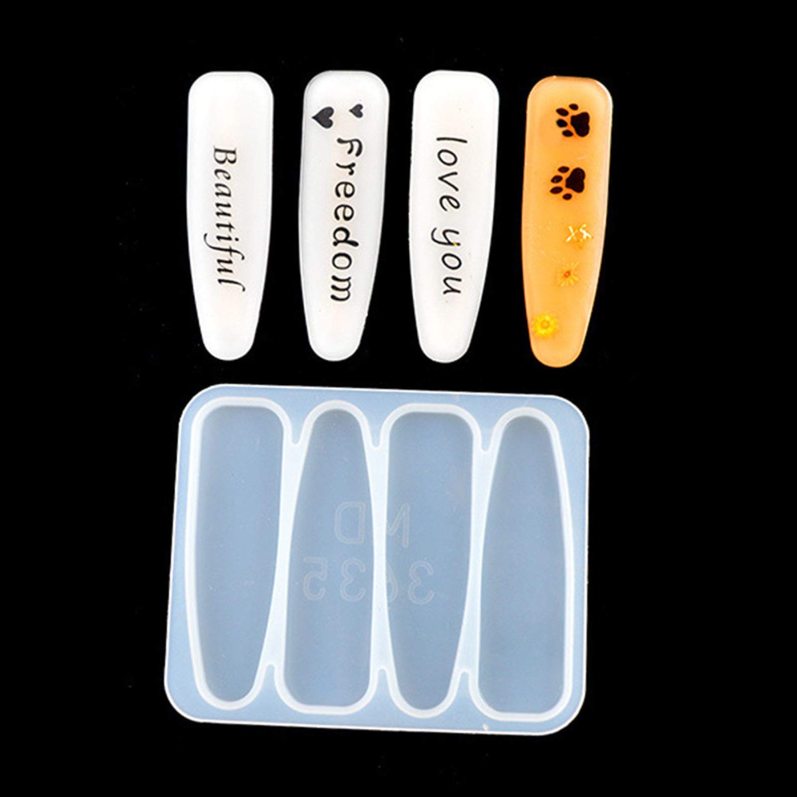 Premium Silicone Resin Molds for DIY Hair Clips & Barrettes – Reusable Epoxy Casting Molds for Jewelry Making – Perfect for Handmade Hair Accessories, Gifts & Craft Projects