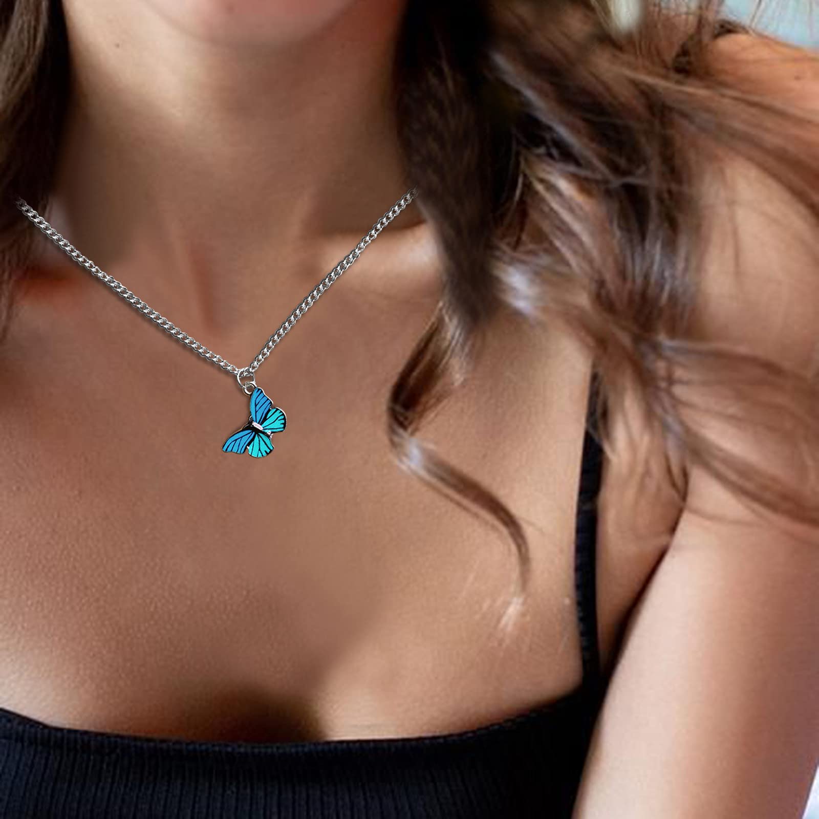 Elegant Cute Sweet Clavicle Chain Necklace for Women - Dainty Fashion Pendant Jewelry - Perfect for Date Night, Party & Everyday Wear (One Size)