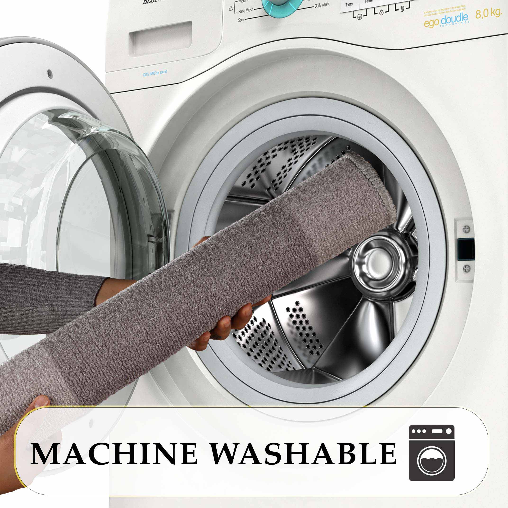 Non-Slip Bath Rug Set - Machine Washable, Super Absorbent & Quick Dry - Soft Microfiber Bathroom Mat for Shower, Tub & Vanity Area - Perfect for Bathroom Safety & Comfort