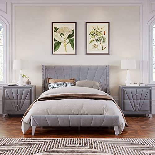 Gray Full Bed