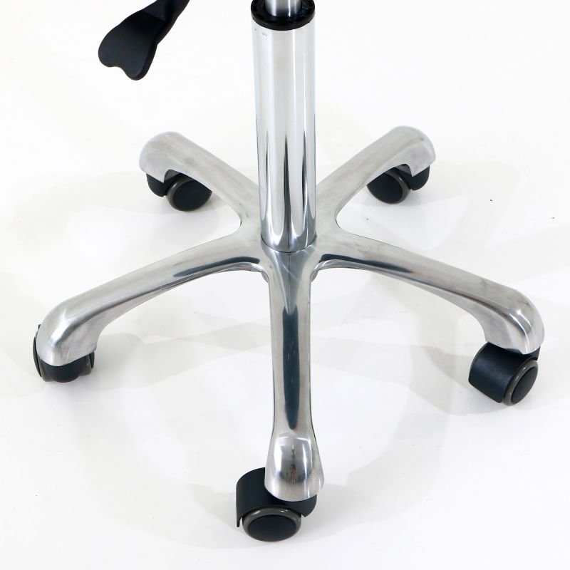 Silverfox 1023A Rolling Stool with Wheels - Adjustable Height Rolling Chair for Salon, Kitchen, Office & Workshop - Ergonomic Rolling Seat with Swivel & Locking Casters