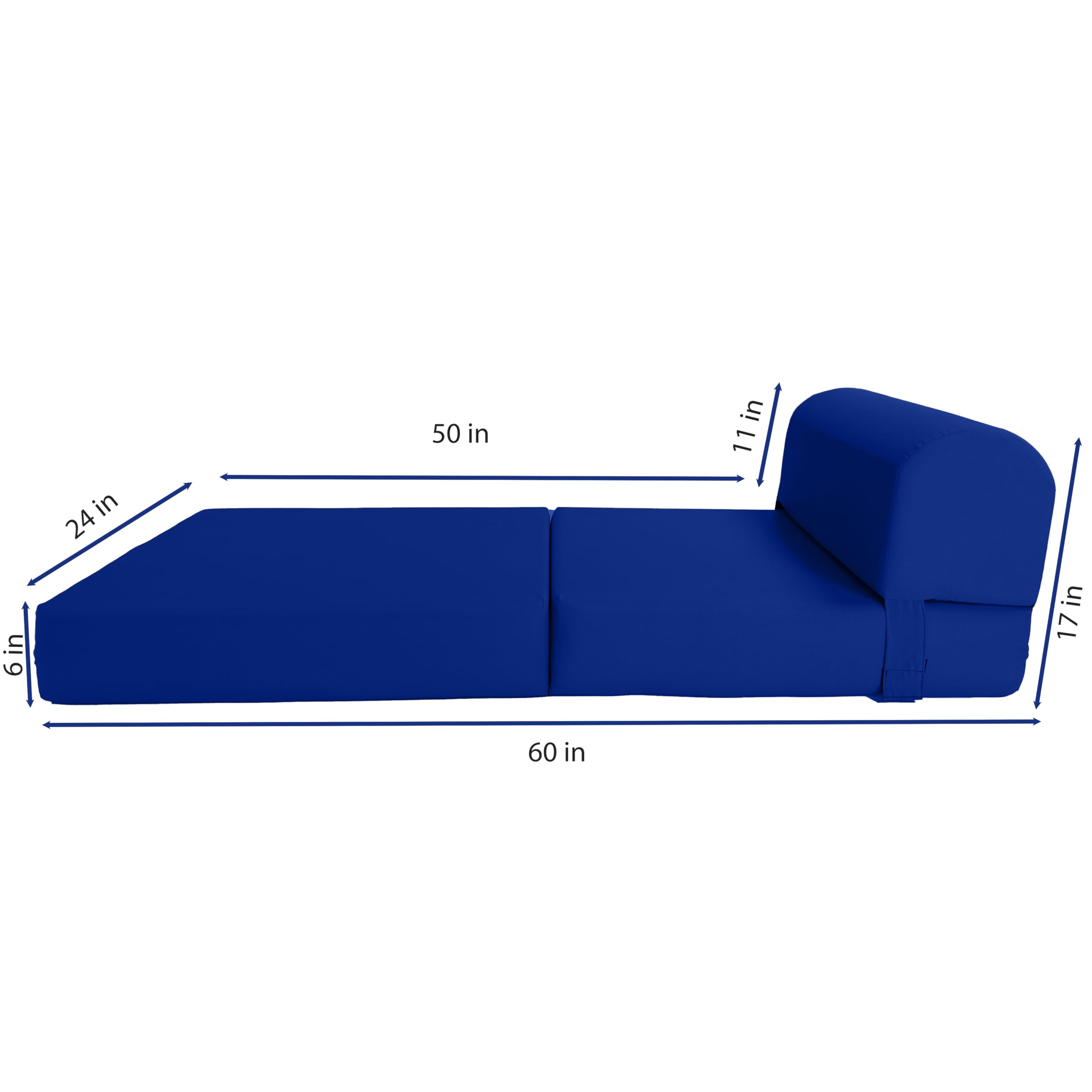 D&D Futon Furniture Sleeper Chair Folding Bed - Convertible Studio Sofa Guest Bed with High Density Foam Mattress (70