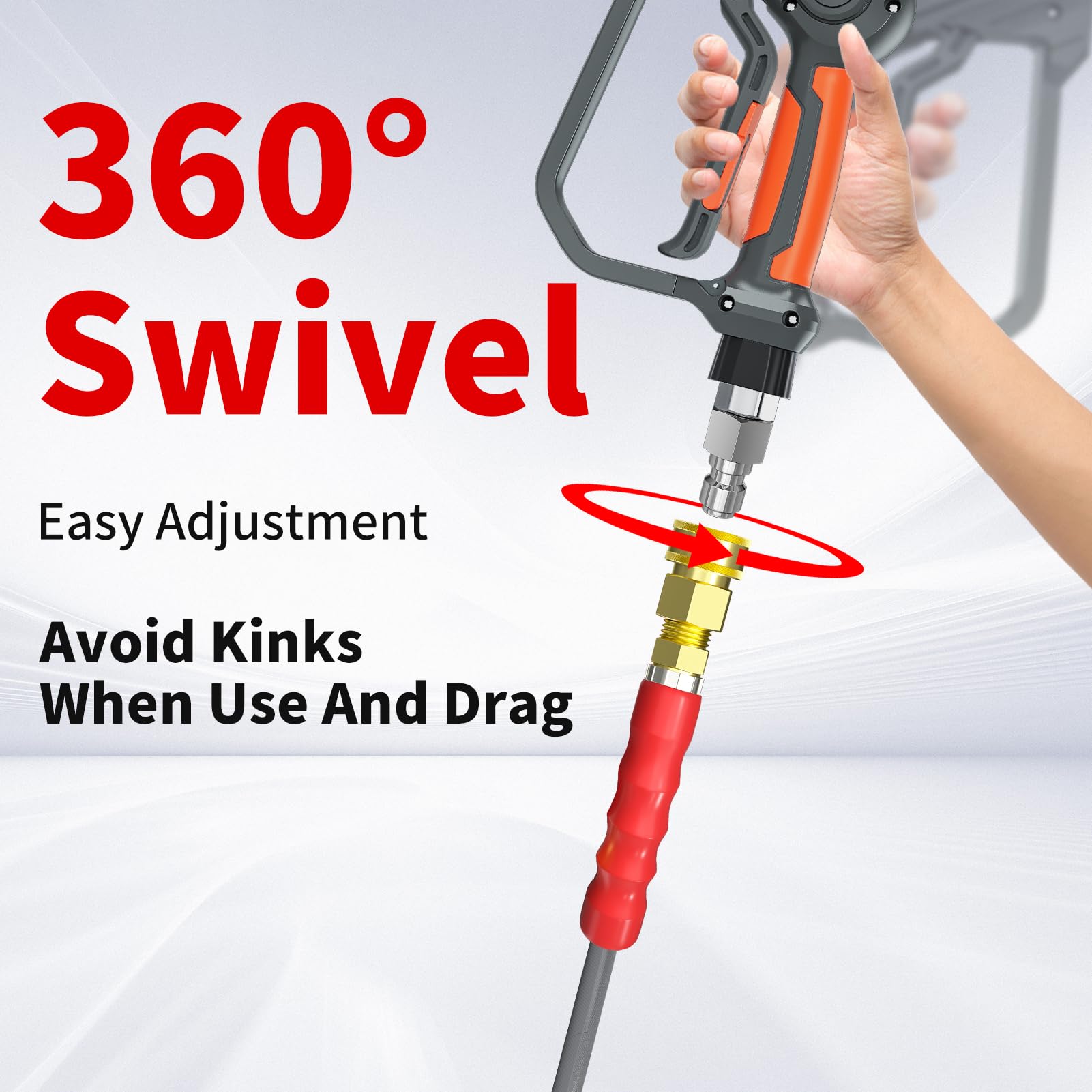 4200PSI Heavy Duty Pressure Washer Hose 100ft - 3/8