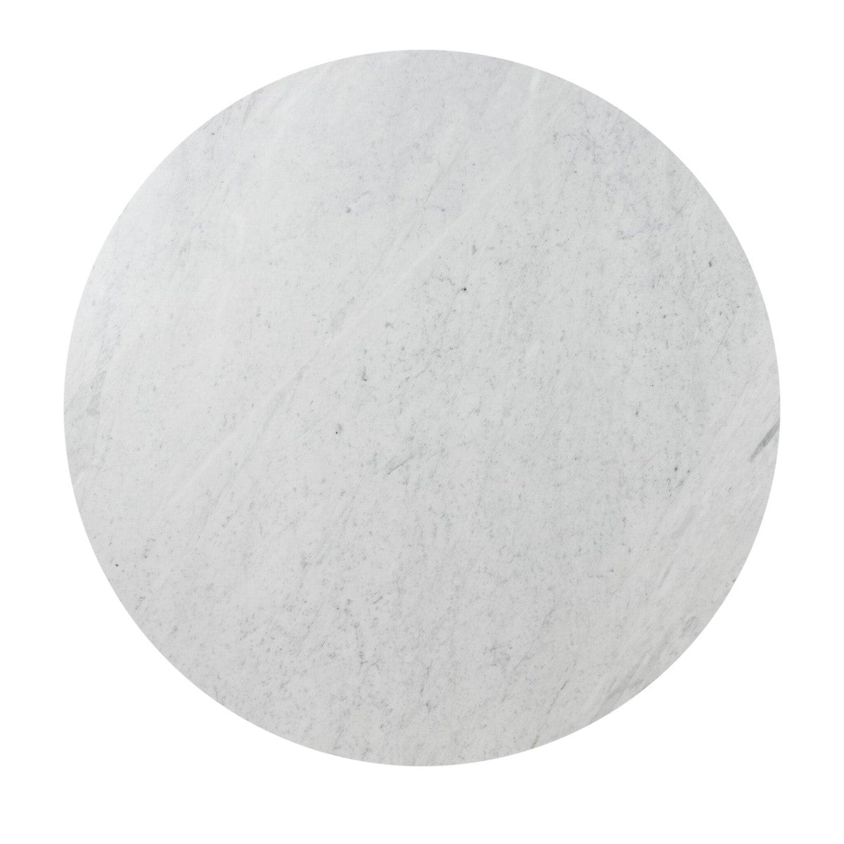 Amadis Coffee Table - Italian White Marble Top with Rustic Grey Metal Base - Modern Living Room Centerpiece for Home Decor
