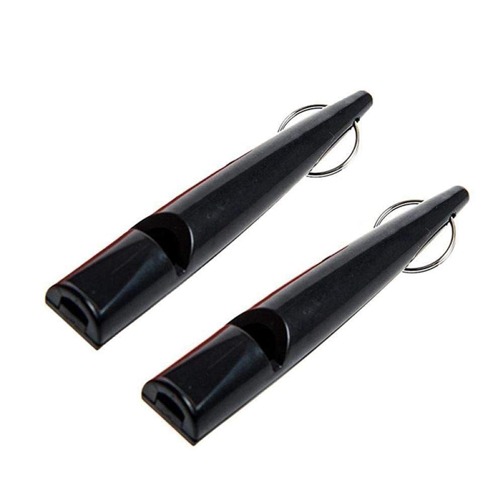 Professional Dog Training Whistle 2 Pack with Lanyard - Black Recall Whistle for Dogs | Perfect for Obedience Training, Hunting & Outdoor Adventures